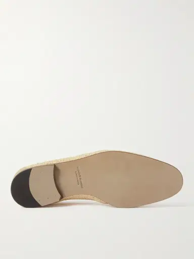 Manolo Blahnik Mario Leather-Trimmed Raffia Loafers - Men | Thumbnail 6 Manolo Blahnik Mario Leather-Trimmed Raffia Loafers - Men | Thumbnail 6