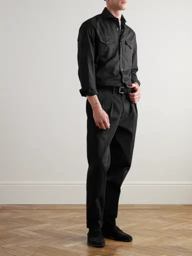 Brunello Cucinelli Brushed Cotton-Twill Shirt - Men | Thumbnail 2 Brunello Cucinelli Brushed Cotton-Twill Shirt - Men | Thumbnail 2