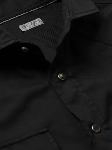 Brunello Cucinelli Brushed Cotton-Twill Shirt - Men | Thumbnail 4 Brunello Cucinelli Brushed Cotton-Twill Shirt - Men | Thumbnail 4