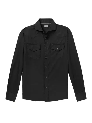 Brunello Cucinelli Brushed Cotton-Twill Shirt - Men | Thumbnail 1 Brunello Cucinelli Brushed Cotton-Twill Shirt - Men | Thumbnail 1
