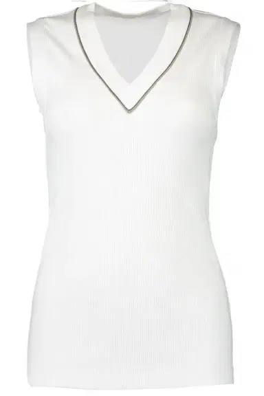 Brunello Cucinelli Comfort Ribbed Top | Thumbnail 1 Brunello Cucinelli Comfort Ribbed Top | Thumbnail 1