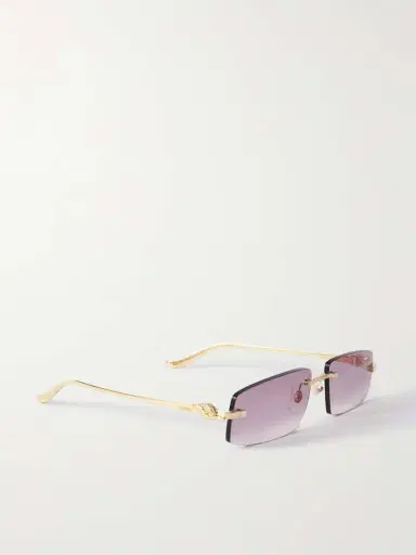 Cartier Eyewear Panthère Rectangular-frame Gold-tone Sunglasses | Thumbnail 3 Cartier Eyewear Panthère Rectangular-frame Gold-tone Sunglasses | Thumbnail 3