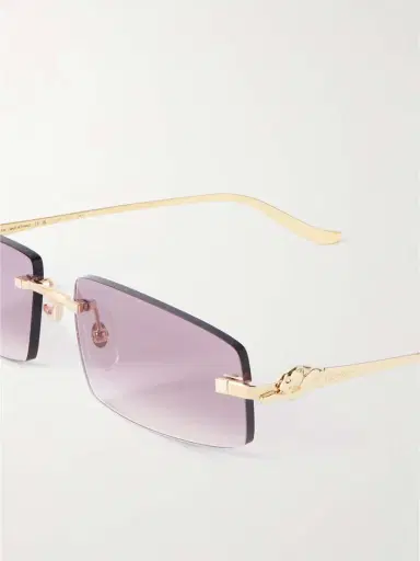 Cartier Eyewear Panthère Rectangular-frame Gold-tone Sunglasses | Thumbnail 4 Cartier Eyewear Panthère Rectangular-frame Gold-tone Sunglasses | Thumbnail 4