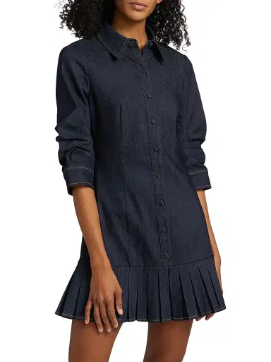 Cinq à Sept Women's Lucilla Indigo Denim Dress - Indigo | Thumbnail 3 Cinq à Sept Women's Lucilla Indigo Denim Dress - Indigo | Thumbnail 3