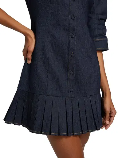 Cinq à Sept Women's Lucilla Indigo Denim Dress - Indigo | Thumbnail 6 Cinq à Sept Women's Lucilla Indigo Denim Dress - Indigo | Thumbnail 6