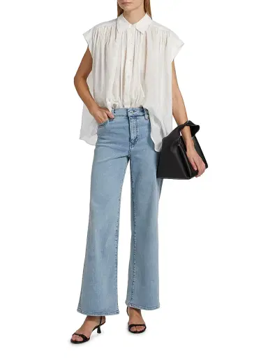 FRAME Women's Le Slim Palazzo Mid-Rise Jeans - Tribute | Thumbnail 2 FRAME Women's Le Slim Palazzo Mid-Rise Jeans - Tribute | Thumbnail 2