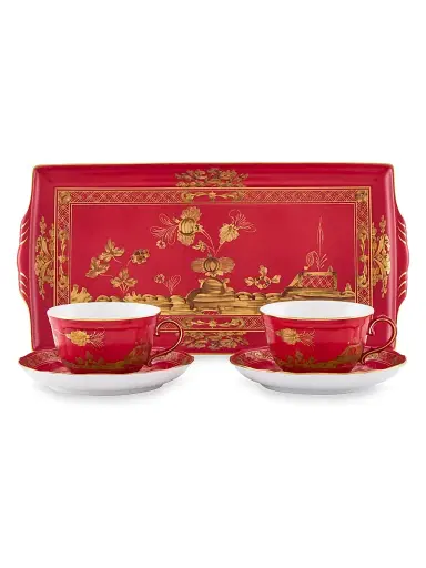 Ginori 1735 Tesori Oriente Italiano 5-Piece Tea Service Set - Red Gold | Thumbnail 1 Ginori 1735 Tesori Oriente Italiano 5-Piece Tea Service Set - Red Gold | Thumbnail 1