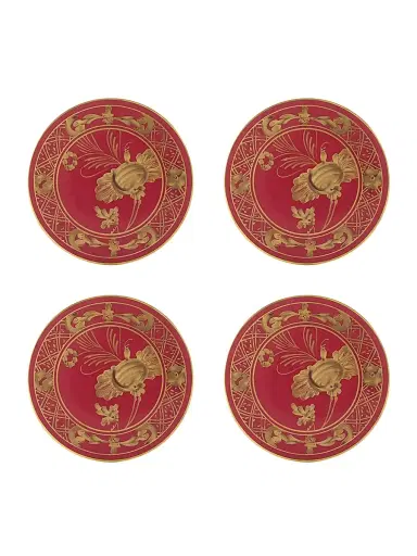 Ginori 1735 Tesori Oriente Italiano 4-Piece Coasters Set - Red | Thumbnail 1 Ginori 1735 Tesori Oriente Italiano 4-Piece Coasters Set - Red | Thumbnail 1