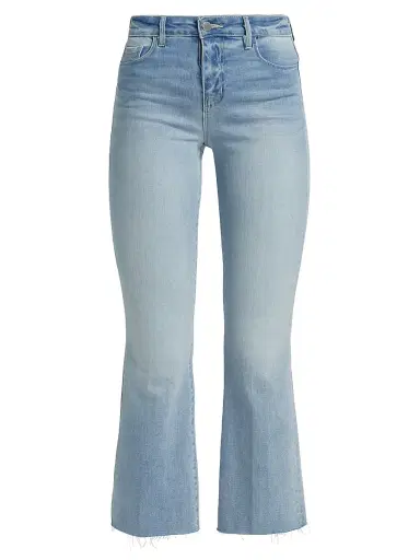 L'AGENCE Women's Kendra Flared Crop Jeans - Dorian | Thumbnail 1 L'AGENCE Women's Kendra Flared Crop Jeans - Dorian | Thumbnail 1