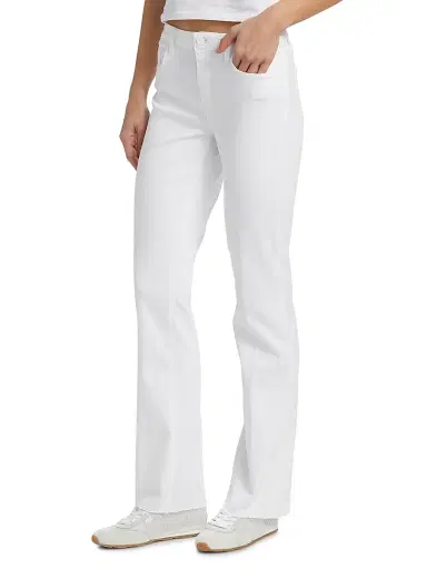 L'AGENCE Women's Sneeki Low-Rise Sneaker Straight-Leg Jeans - Blanc | Thumbnail 4 L'AGENCE Women's Sneeki Low-Rise Sneaker Straight-Leg Jeans - Blanc | Thumbnail 4