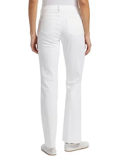 L'AGENCE Women's Sneeki Low-Rise Sneaker Straight-Leg Jeans - Blanc | Thumbnail 5 L'AGENCE Women's Sneeki Low-Rise Sneaker Straight-Leg Jeans - Blanc | Thumbnail 5
