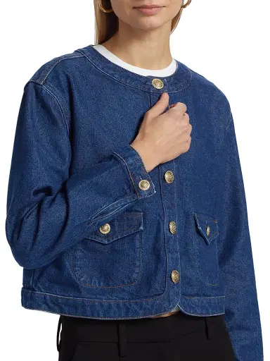 Reformation Women's Braxton Denim Jacket - Cleary - Size XL | Thumbnail 6 Reformation Women's Braxton Denim Jacket - Cleary - Size XL | Thumbnail 6