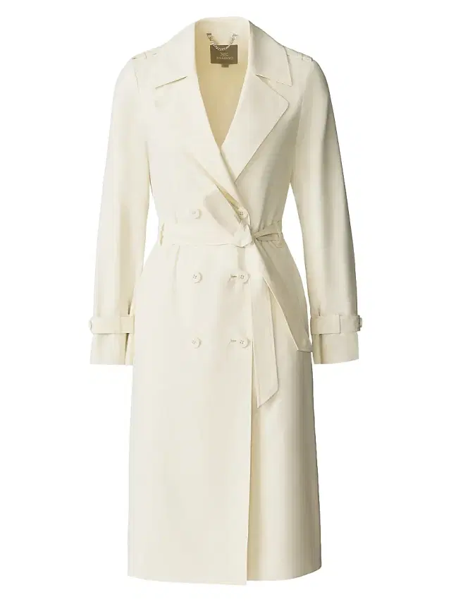 Women's Blaire Double-Breasted Trench Coat - Sidewalk Chalk Women's Blaire Double-Breasted Trench Coat - Sidewalk Chalk