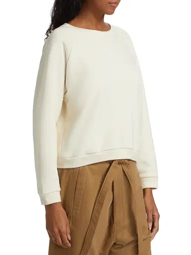 Jamie Haller Women's Daily Cotton Crewneck Sweatshirt - Natural White | Thumbnail 4 Jamie Haller Women's Daily Cotton Crewneck Sweatshirt - Natural White | Thumbnail 4