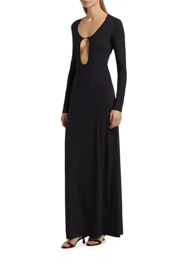 Kiki de Montparnasse Women's Echauffe Cut-Out Long-Sleeve Gown - Black - Size Medium | Thumbnail 4 Kiki de Montparnasse Women's Echauffe Cut-Out Long-Sleeve Gown - Black - Size Medium | Thumbnail 4