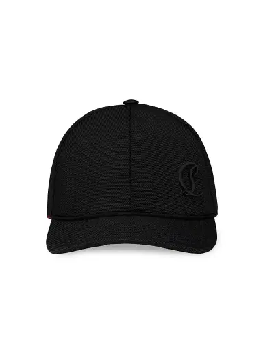 Christian Louboutin Men's Mooncrest Active Baseball Cap - Black | Thumbnail 1 Christian Louboutin Men's Mooncrest Active Baseball Cap - Black | Thumbnail 1