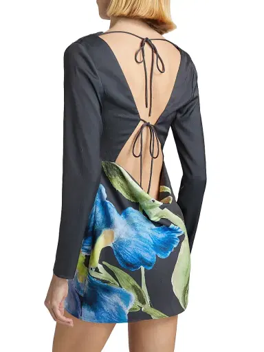 Significant Other Women's Merida Floral Satin Minidress - Midnight Bouquet | Thumbnail 5 Significant Other Women's Merida Floral Satin Minidress - Midnight Bouquet | Thumbnail 5