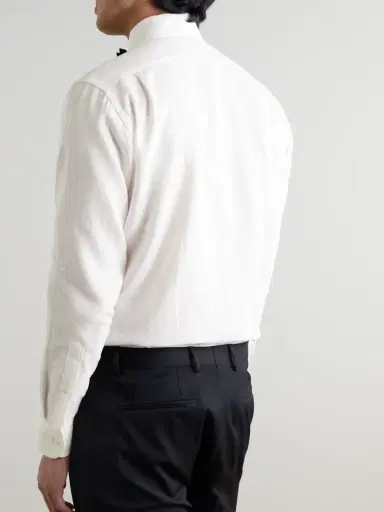 Favourbrook Pintucked Linen Tuxedo Shirt - Men | Thumbnail 3 Favourbrook Pintucked Linen Tuxedo Shirt - Men | Thumbnail 3