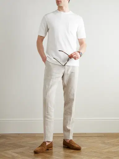 MR P. Linen and Organic Cotton-Blend T-Shirt - Men | Thumbnail 2 MR P. Linen and Organic Cotton-Blend T-Shirt - Men | Thumbnail 2