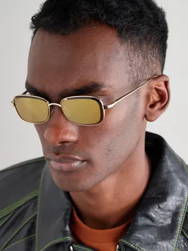 Loewe Anagram Geometric Gold-Tone Sunglasses - Men | Thumbnail 2 Loewe Anagram Geometric Gold-Tone Sunglasses - Men | Thumbnail 2