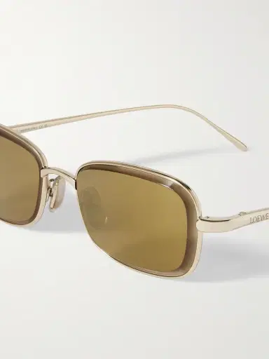 Loewe Anagram Geometric Gold-Tone Sunglasses - Men | Thumbnail 3 Loewe Anagram Geometric Gold-Tone Sunglasses - Men | Thumbnail 3