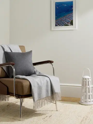 Brunello Cucinelli Fringed Cashmere and Silk-Blend Throw - Men | Thumbnail 2 Brunello Cucinelli Fringed Cashmere and Silk-Blend Throw - Men | Thumbnail 2