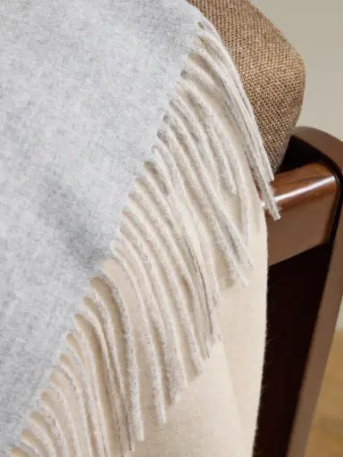 Brunello Cucinelli Fringed Cashmere and Silk-Blend Throw - Men | Thumbnail 3 Brunello Cucinelli Fringed Cashmere and Silk-Blend Throw - Men | Thumbnail 3