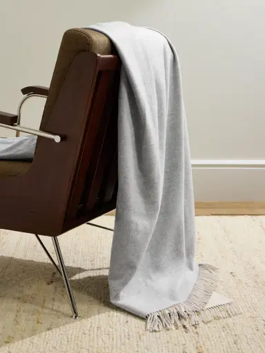 Brunello Cucinelli Fringed Cashmere and Silk-Blend Throw - Men | Thumbnail 1 Brunello Cucinelli Fringed Cashmere and Silk-Blend Throw - Men | Thumbnail 1