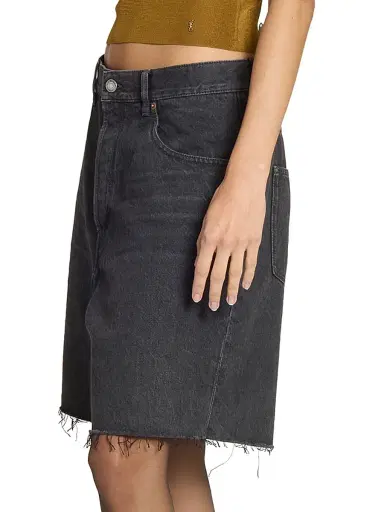 Saint Laurent Women's Bermuda Shorts in Denim - Black Vendome | Thumbnail 5 Saint Laurent Women's Bermuda Shorts in Denim - Black Vendome | Thumbnail 5