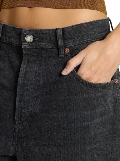Saint Laurent Women's Bermuda Shorts in Denim - Black Vendome | Thumbnail 7 Saint Laurent Women's Bermuda Shorts in Denim - Black Vendome | Thumbnail 7