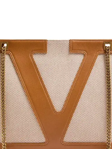 Valentino Garavani Women's Viva Superstar Canvas Shopping Bag - Natural Spice | Thumbnail 5 Valentino Garavani Women's Viva Superstar Canvas Shopping Bag - Natural Spice | Thumbnail 5
