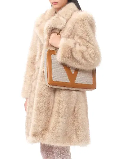 Valentino Garavani Women's Viva Superstar Canvas Shopping Bag - Natural Spice | Thumbnail 6 Valentino Garavani Women's Viva Superstar Canvas Shopping Bag - Natural Spice | Thumbnail 6
