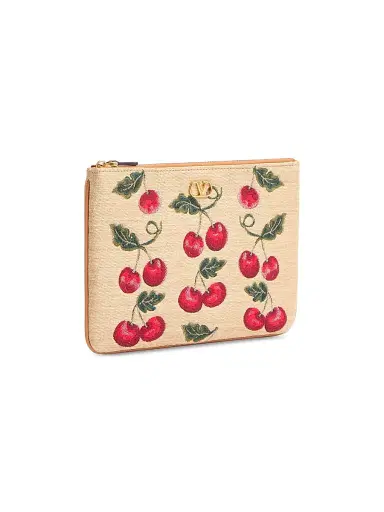 Valentino Garavani Women's Vlogo Signature Pouch - Natural Red | Thumbnail 3 Valentino Garavani Women's Vlogo Signature Pouch - Natural Red | Thumbnail 3