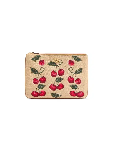 Valentino Garavani Women's Vlogo Signature Pouch - Natural Red | Thumbnail 1 Valentino Garavani Women's Vlogo Signature Pouch - Natural Red | Thumbnail 1