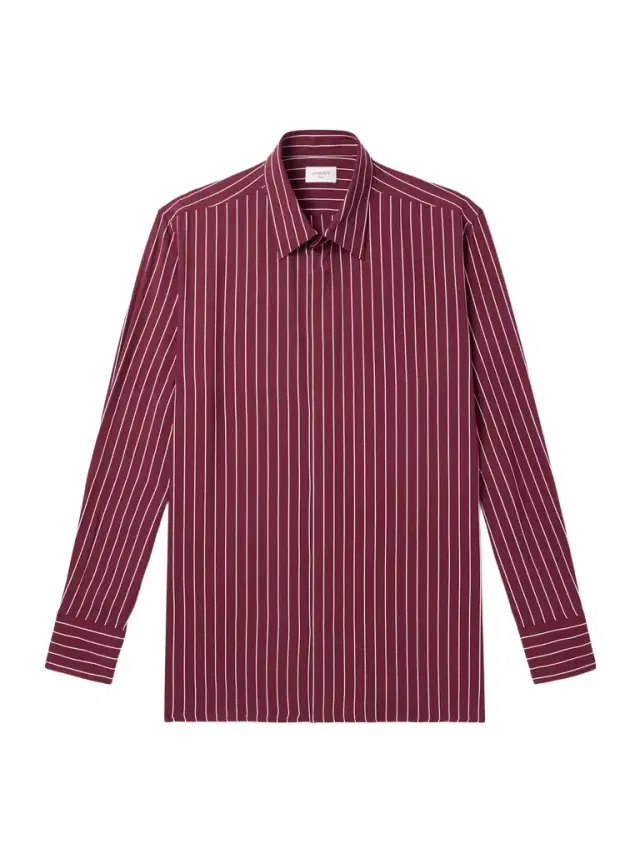 Pinstriped Crepe Shirt - Men Pinstriped Crepe Shirt - Men