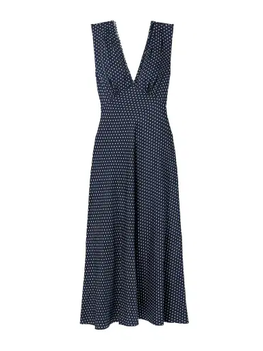 DÔEN Tahlia Belted Polka-dot Silk-blend Twill Midi Dress | Thumbnail 1 DÔEN Tahlia Belted Polka-dot Silk-blend Twill Midi Dress | Thumbnail 1