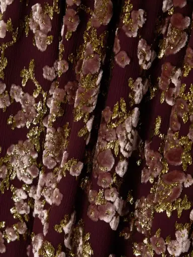 Saint Laurent Tiered Metallic Devoré-velvet Maxi Skirt | Thumbnail 4 Saint Laurent Tiered Metallic Devoré-velvet Maxi Skirt | Thumbnail 4