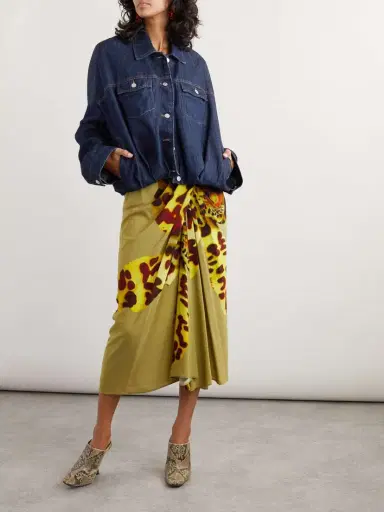 Dries Van Noten Gathered Denim Jacket | Thumbnail 2 Dries Van Noten Gathered Denim Jacket | Thumbnail 2