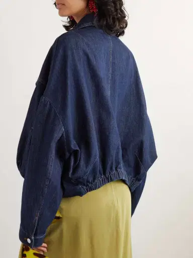 Dries Van Noten Gathered Denim Jacket | Thumbnail 3 Dries Van Noten Gathered Denim Jacket | Thumbnail 3