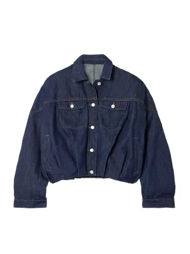 Dries Van Noten Gathered Denim Jacket | Thumbnail 1 Dries Van Noten Gathered Denim Jacket | Thumbnail 1