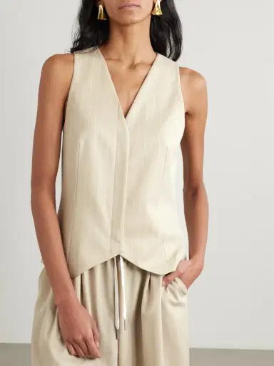 St. Agni Pinstriped Wool-blend Twill Vest | Thumbnail 3 St. Agni Pinstriped Wool-blend Twill Vest | Thumbnail 3