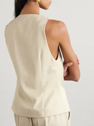 St. Agni Pinstriped Wool-blend Twill Vest | Thumbnail 4 St. Agni Pinstriped Wool-blend Twill Vest | Thumbnail 4