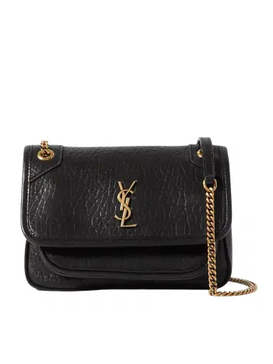 Saint Laurent Niki Mini Crinkled-leather Shoulder Bag | Thumbnail 1 Saint Laurent Niki Mini Crinkled-leather Shoulder Bag | Thumbnail 1