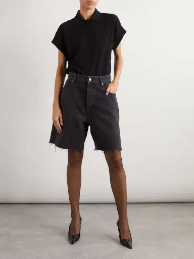 Saint Laurent Frayed Denim Shorts | Thumbnail 2 Saint Laurent Frayed Denim Shorts | Thumbnail 2