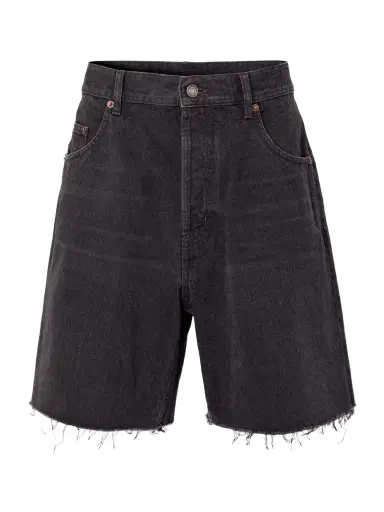 Saint Laurent Frayed Denim Shorts | Thumbnail 1 Saint Laurent Frayed Denim Shorts | Thumbnail 1