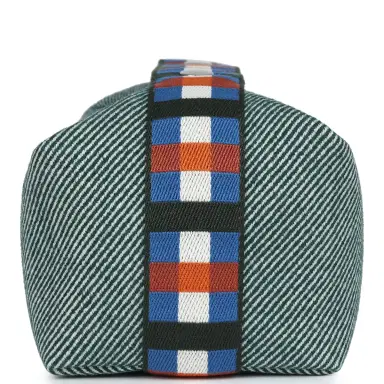 HERMÈS Hermes Bride-A-Brac Au Carre Case PM Vert Foret H Natte Canvas and Wool Palladium Hardware | Thumbnail 4 HERMÈS Hermes Bride-A-Brac Au Carre Case PM Vert Foret H Natte Canvas and Wool Palladium Hardware | Thumbnail 4