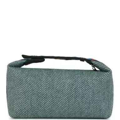 HERMÈS Hermes Bride-A-Brac Au Carre Case PM Vert Foret H Natte Canvas and Wool Palladium Hardware | Thumbnail 5 HERMÈS Hermes Bride-A-Brac Au Carre Case PM Vert Foret H Natte Canvas and Wool Palladium Hardware | Thumbnail 5