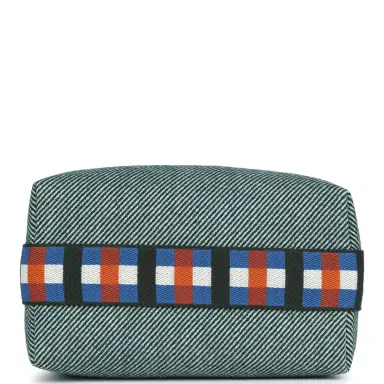 HERMÈS Hermes Bride-A-Brac Au Carre Case PM Vert Foret H Natte Canvas and Wool Palladium Hardware | Thumbnail 6 HERMÈS Hermes Bride-A-Brac Au Carre Case PM Vert Foret H Natte Canvas and Wool Palladium Hardware | Thumbnail 6