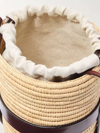 Chloé Kerala 25 Embellished Leather-trimmed Faux Raffia Tote | Thumbnail 5 Chloé Kerala 25 Embellished Leather-trimmed Faux Raffia Tote | Thumbnail 5