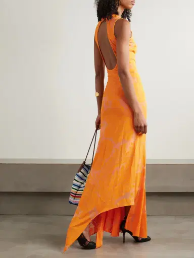 Etro Asymmetric Open-back Devoré-jersey Maxi Dress | Thumbnail 3 Etro Asymmetric Open-back Devoré-jersey Maxi Dress | Thumbnail 3